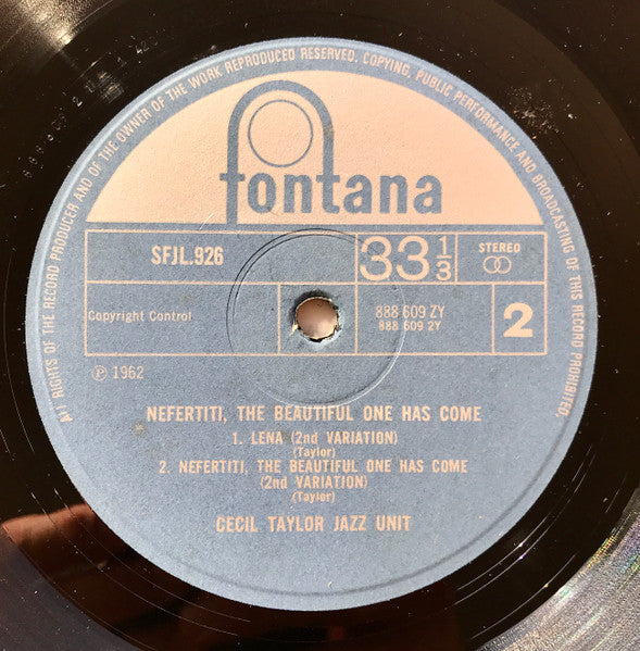 The Cecil Taylor Unit : Nefertiti, The Beautiful One Has Come (LP, Album, RE)