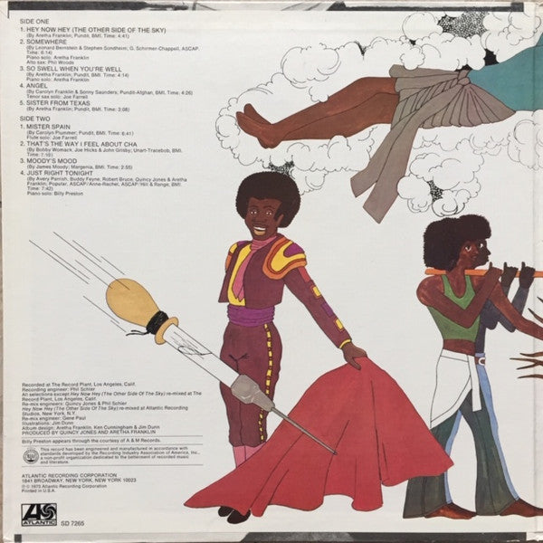 Aretha* : Hey Now Hey (The Other Side Of The Sky) (LP, Album, PRC)