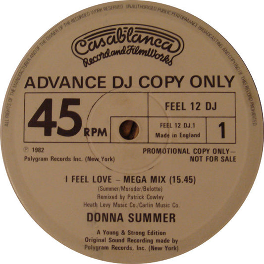 Donna Summer : I Feel Love (12", Promo)