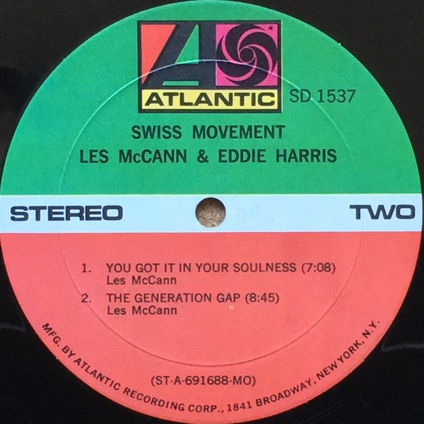 Les McCann & Eddie Harris : Swiss Movement (LP, Album, MO )