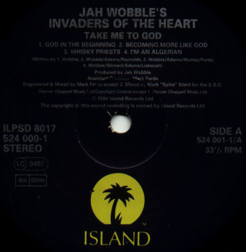 Jah Wobble's Invaders Of The Heart : Take Me To God (2xLP, Album, Ltd, Num)
