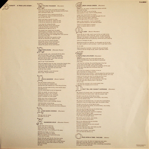 Beckett (5) : Beckett (LP, Album)