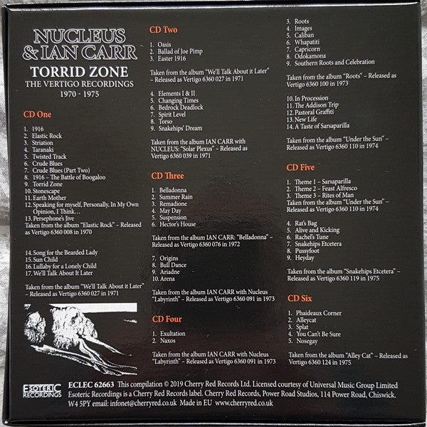 Nucleus (3) & Ian Carr : Torrid Zone (The Vertigo Recordings 1970 - 1975) (6xCD, Album, RE, RM + Box, Comp)