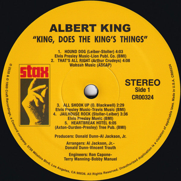 Albert King : King, Does The King's Things (LP, Album, Club, RE, RM, 180)