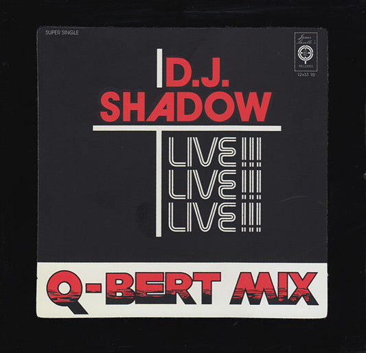 D.J. Shadow : Q-Bert Mix (Live!!!) (12", Mixed)