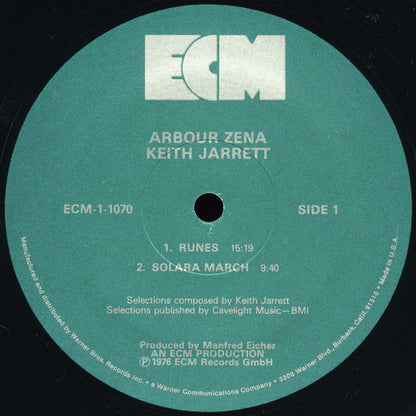 Keith Jarrett : Arbour Zena (LP, Album, RE)