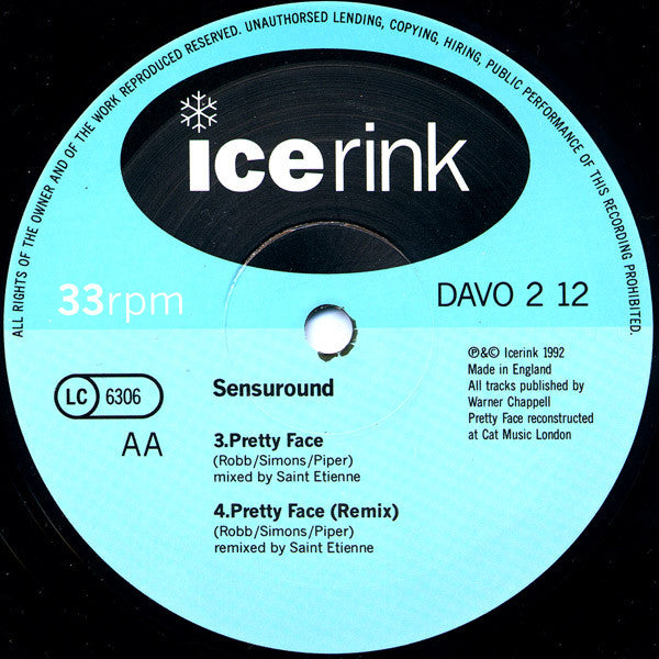Sensuround : Blind Faith / Pretty Face (12")