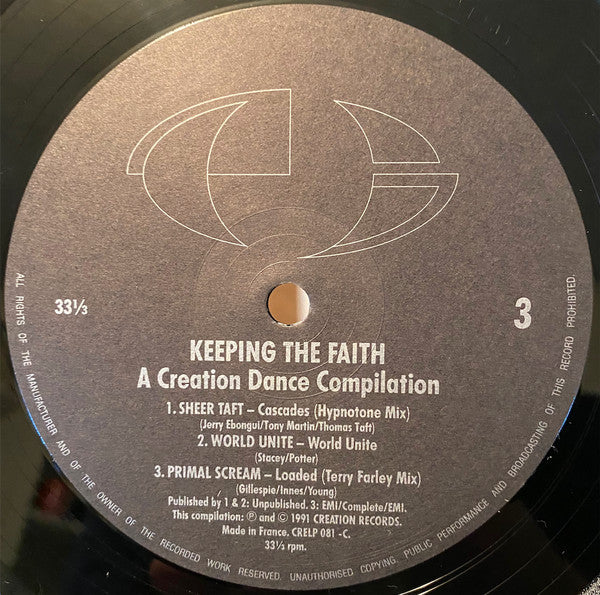 Various : Keeping The Faith - A Creation Dance Compilation (2xLP, Comp)