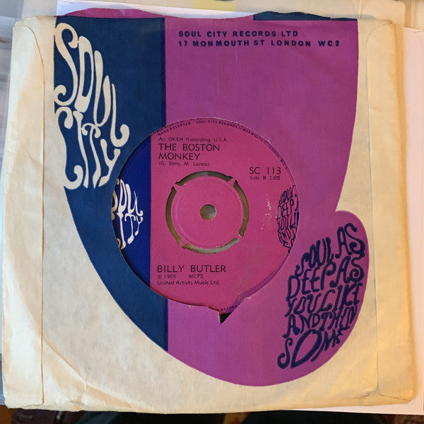 Billy Butler : The Right Track / The Boston Monkey (7", Single)