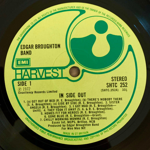 The Edgar Broughton Band : In Side Out (LP, Album, Gat)
