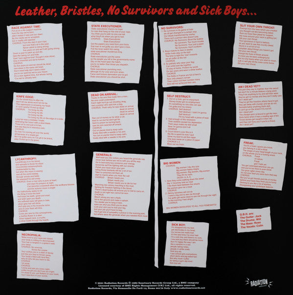 Charged G.B.H* : Leather, Bristles, No Survivors And Sick Boys... (LP, Comp, RE)