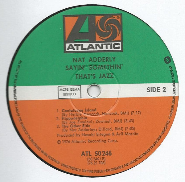 Nat Adderley : Sayin Somethin' (LP, Album, RE)