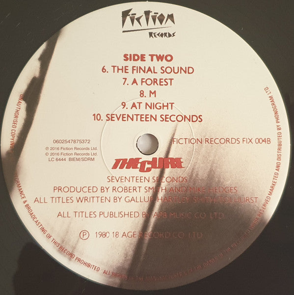 The Cure : Seventeen Seconds (LP, Album, RE)