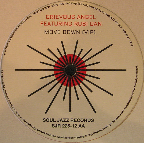 Grievous Angel Featuring Rubi Dan : Move Down Low (12")