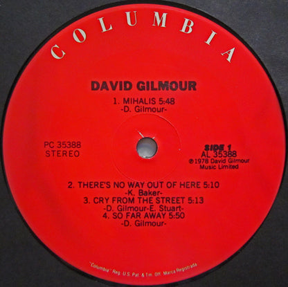 David Gilmour : David Gilmour (LP, Album, RE, Gat)