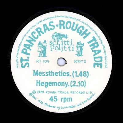 Scritti Politti : 2nd Peel Session (7", EP)