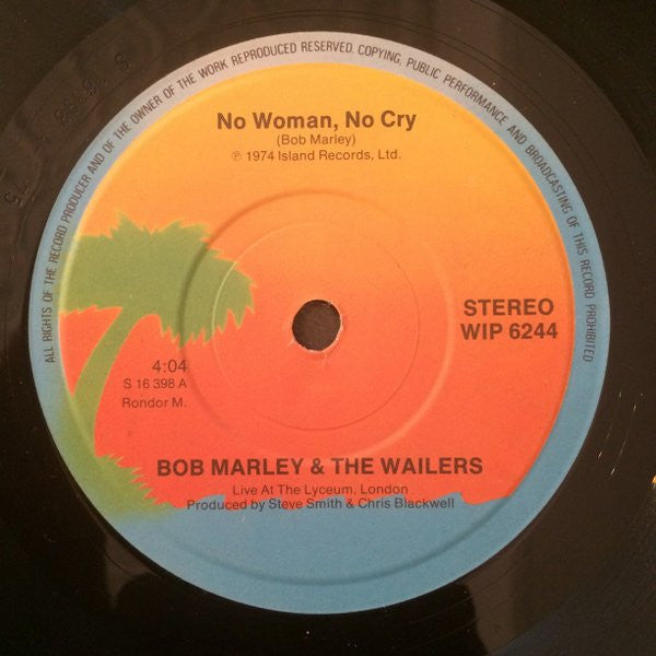 Bob Marley & The Wailers : No Woman, No Cry (7", RP)