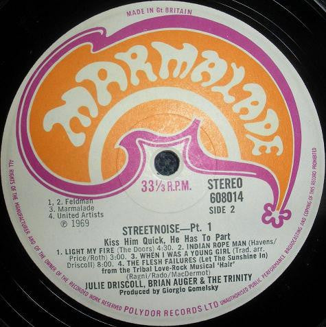 Julie Driscoll, Brian Auger & The Trinity : Streetnoise Volume 1 (LP, Album)