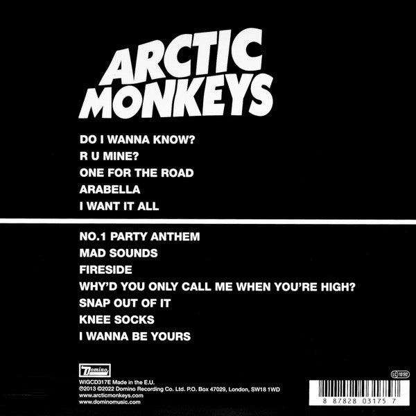 Arctic Monkeys : AM (CD, Album, RE, Gat)
