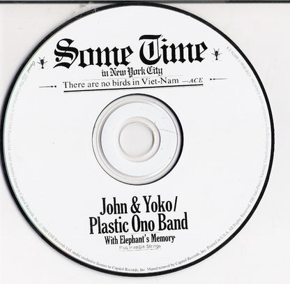 John Lennon & Yoko Ono / The Plastic Ono Band With Elephants Memory Plus Invisible Strings : Some Time In New York City (CD, Album, RE, RM)