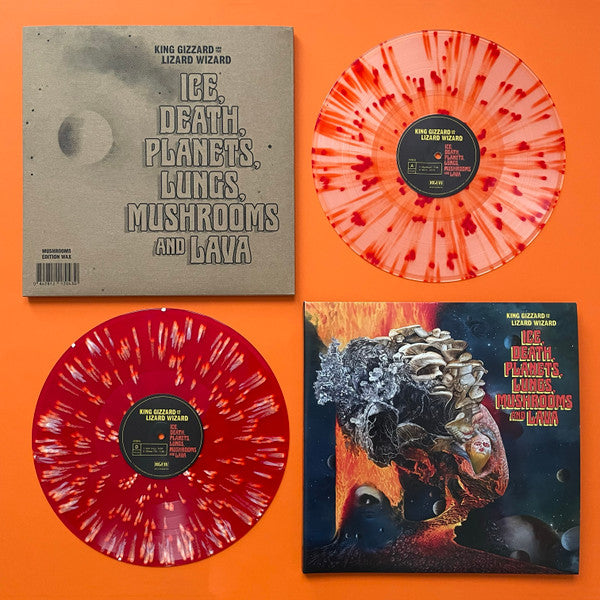 King Gizzard And The Lizard Wizard : Ice, Death, Planets, Lungs, Mushrooms And Lava (LP, Cle + LP, Red + Album, Ltd, Mus)