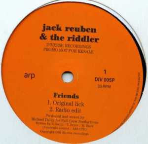Jack Reuben & The Riddler (3) : Friends (12", Promo)