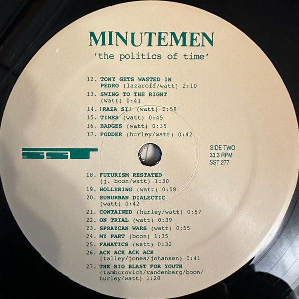 Minutemen : The Politics Of Time (LP, Album, RP)