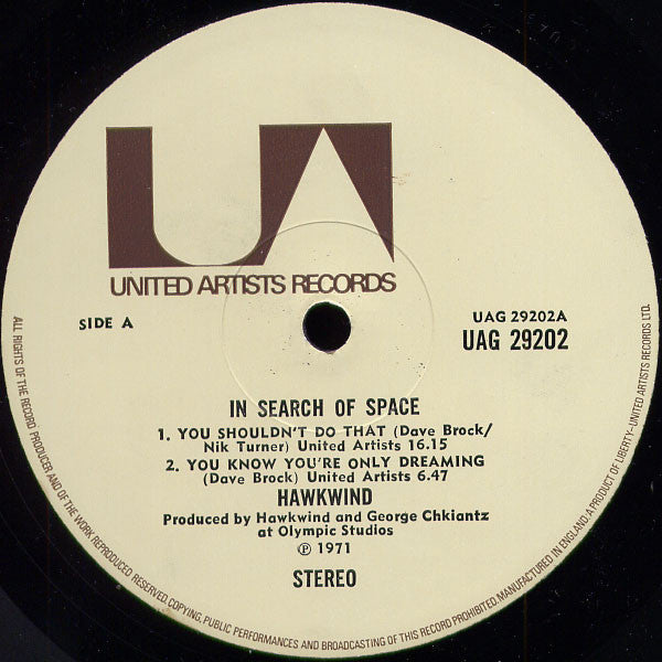 Hawkwind : X In Search Of Space (LP, Album, Gim)