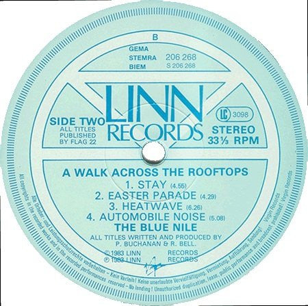 The Blue Nile : A Walk Across The Rooftops (LP, Album)