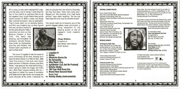 Peter Tosh : Legalize It (CD, Album, RE, RM)