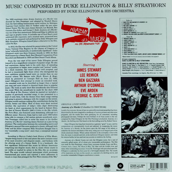 Duke Ellington And His Orchestra, Duke Ellington, Billy Strayhorn : Otto Preminger's Anatomy Of A Murder (From The Sound Track Of The Motion Picture) (LP, Album, Ltd)