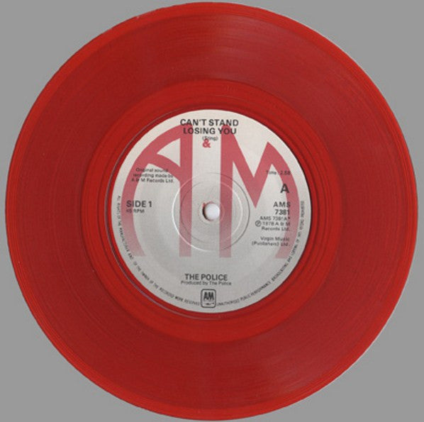 The Police : Can't Stand Losing You (7", RE, Red)