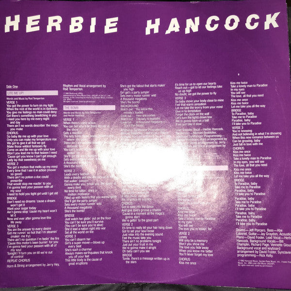 Herbie Hancock : Lite Me Up (LP)