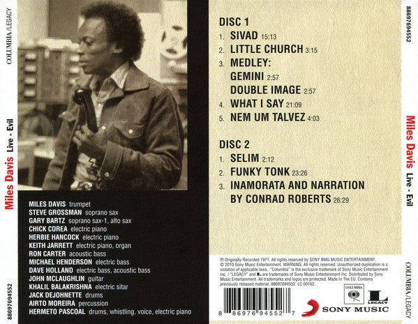 Miles Davis : Live-Evil (2xCD, Album, RE, RM)
