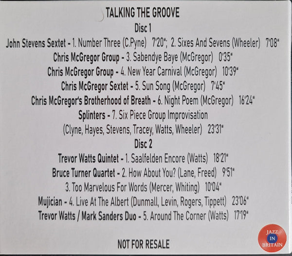 Various : Talking The Groove: Jazz Against Racism (2xCD)