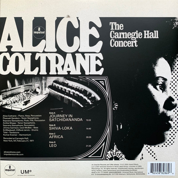 Alice Coltrane : The Carnegie Hall Concert (2xLP, Album)