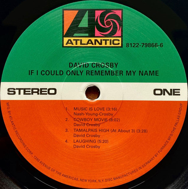 David Crosby : If I Could Only Remember My Name (LP, Album, RE, 180)