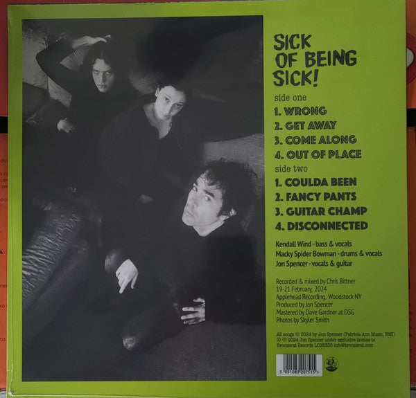 Jon Spencer : Sick Of Being Sick! (LP, Album, Ltd, Spl)