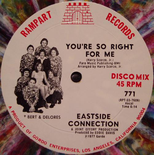 Eastside Connection : You're So Right For Me (12", Single, Rai)