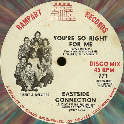 Eastside Connection : You're So Right For Me (12", Single, Rai)