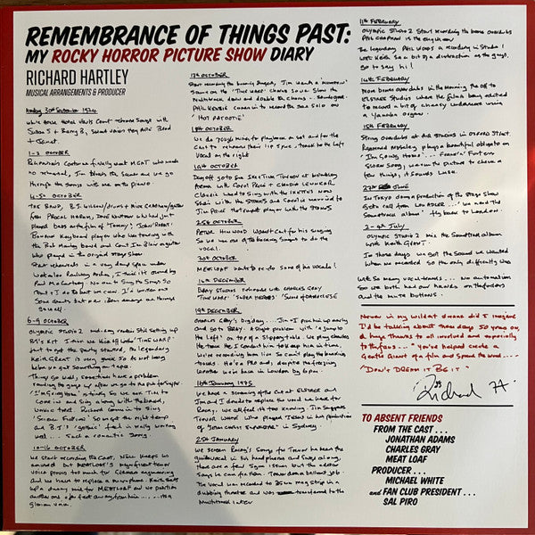 "The Rocky Horror Picture Show" Original Cast : The Rocky Horror Picture Show (LP, RE, Red)