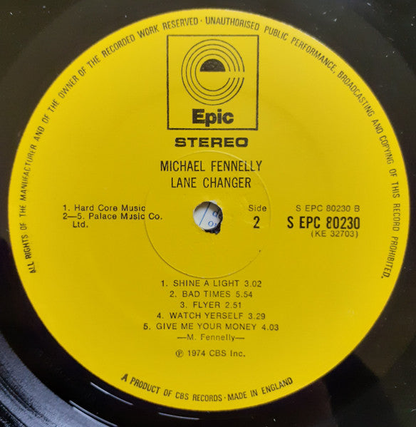 Michael Fennelly : Lane Changer (LP, Album)