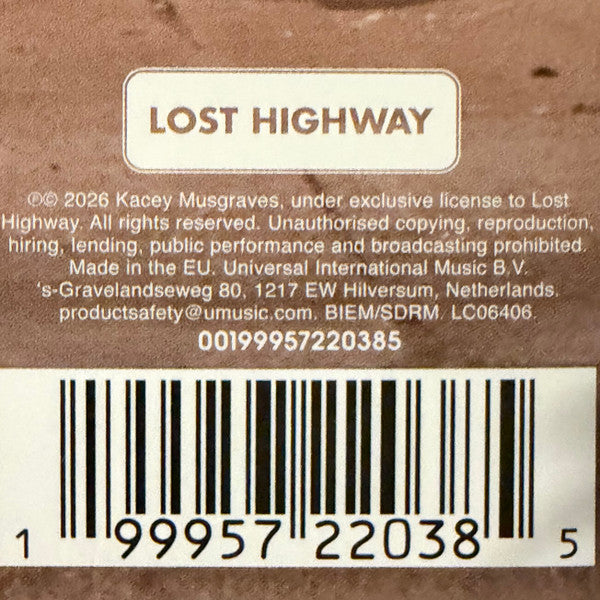 Kacey Musgraves : Middle Of Nowhere (LP, Album, Red)