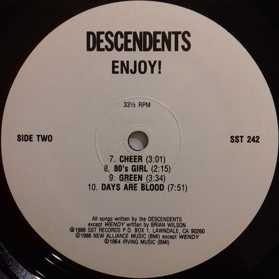 Descendents : Enjoy! (LP, Album, RE)