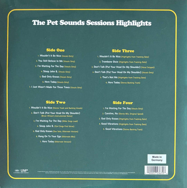 The Beach Boys : The Pet Sounds Sessions Highlights (2xLP, Comp, Gat)