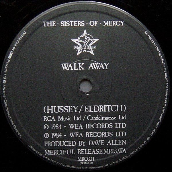 The Sisters Of Mercy : Walk Away (12", Single, PRS)