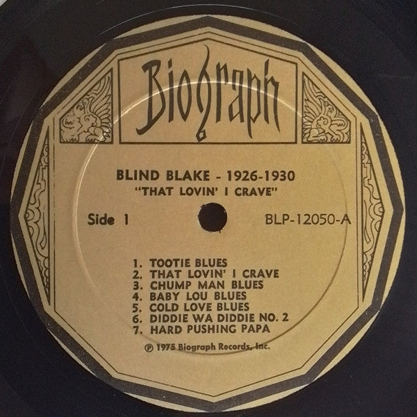 Blind Blake : 1926-1930 That Lovin' I Crave (LP, Comp)