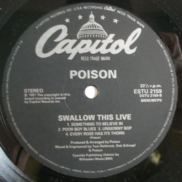 Poison (3) : Swallow This Live (2xLP, Album)