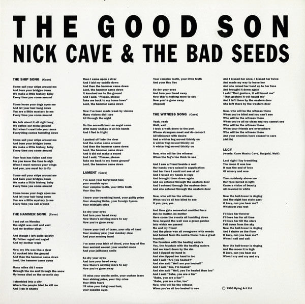 Nick Cave & The Bad Seeds : The Good Son (LP, Album)