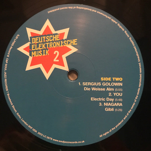 Various : Deutsche Elektronische Musik 2 (Experimental German Rock And Electronic Musik 1971-83) (Record B) (2xLP, Comp)